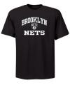 Show your love for the Brooklyn Nets team in this color tee by Majestic and made from 100% cotton for all day breathability and comfort.