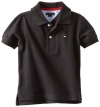 Tommy Hilfiger Boys 2-7 Ivy Polo Shirt, Tommy Black, 2/Regular