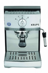 KRUPS XP5240 Pump Espresso Machine with Krups Precise Tamp Technology and Stainless Steel, Silver