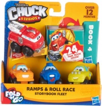 Tonka Chuck Fold And Go Story - Ramps And Roll Race