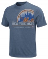 Loud and proud. Get the crowd going and cheer on your New York Mets in this MLB graphic t-shirt from Majestic.