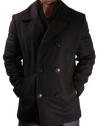 Kenneth Cole New York Wool Blend Peacoat Coat Jacket Black Size XXL