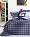 A true sport! This Crew decorative pillow from Tommy Hilfiger adds a touch of All-American style to your bed with a classic red, white & blue landscape.