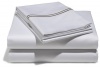 Pinzon Hotel Stitch 400-Thread-Count Egyptian Cotton Sateen Full Sheet Set, Taupe