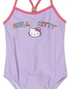 Hello Kitty Girls 2-6x Toddler America Sweetheart 1 Piece Swimwear, Purple, 2T