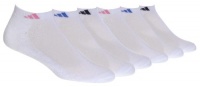 adidas Women's 6-Pack Low Cut Sock, White/Diva/Collegiate/Light,  Blue/Black, Shoe Size 5-10