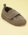 Even the littlest skipper needs stylish shoes! These faux-suede deck shoes from First Impressions are a perfect fit.