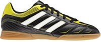 adidas Ezeiro III IN Soccer Cleat (Little Kid/Big Kid),Black/White/Lab Lime,1.5 M US Little Kid