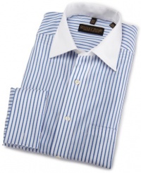 Trump Mens Donald Trump Non Iron Twill Stripe Shirt