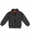 Sean John Flight Deck Jacket (Sizes 4 - 7) - black, 4