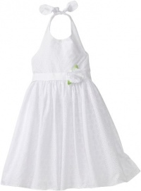 Sweet Heart Rose Girls 7-16 Eyelet Woven Halter Dress, White, 16