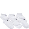 Nike Kids 6 Pack Low Cut Socks with Swoosh Logo (6 Pairs) White, 13-3 Shoe/ 6-7 Sock (Toddler/Kids)