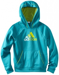 adidas Girls 7-16 Performance Fleece Hoodie, Lab Green/Still Green/Lab Lime, Large