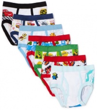 Handcraft Boys 2-7 Toddler Disney Pixar 7 Pack Brief, Multi, 2T/3T