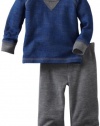 Splendid Littles Baby-Boys Newborn Double Faced Thermal Crew Set, Royal, 18-24