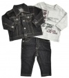 Calvin Klein Infant Boys Denim Jacket 3Pc Pant Set (24M)