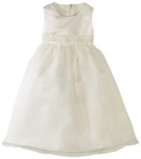 Us Angels Girls 2-6x Toddler Dress With Handbeaded Cummerbund, Ivory, 3T