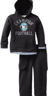 Carters Boys 2-7 Football Champion Fleece Hoodie Set, Black, 4T