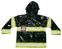 Western Chief Boys 2-7 Lighted F.D.U.S.A. Raincoat, Black, 2T