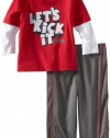 Puma - Kids Baby-boys Infant Let's Kick It Two Piece Set, Red, 24 Months