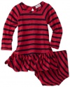 Splendid Littles Baby-girls Infant Striped Dress and Bloomer, Punch, 18-24 Months