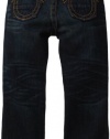 True Religion Boys 8-20 Bobby Bootcut Jean with Pony Express Pocket Detail, Iron Horse, 12