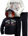 Nautica Sportswear Kids Boys 2-7 3 Piece Hoody With Long Sleeve Tee And Pant