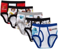 Handcraft Boys 2-7 Lego Ninjago 5 Pack Brief, Multi, 8