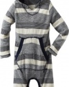 Splendid Littles Baby-Boys Newborn Oatmeal Stripe Jersey Playsuit, Navy, 12-18