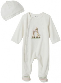 Little Me Layette Footie, Giraffe, Ivory, 3 Months