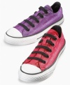 Let her slip her into these cute Chuck Taylor All Star sneakers to give her on-the-go style a sweet sparkle.