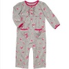 Carter's Pink Floral Ruffled Playsuit for Girls - 9 months