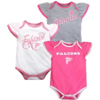 Newborn Atlanta Falcons 3 Piece Creeper Set (0/3M - 6/9m) 3-6 Months