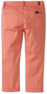 7 For All Mankind Girls 7-16 Skinny Crop And Roll Legging, Burnt Coral, 12