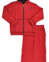 Akademiks Toddler Boys Red & Black 2Pc Sweat Suit Set (2T)