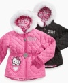 A puffer coat will keep her cozy in the cold – she'll love the snuggly style of this jacket from Hello Kitty.