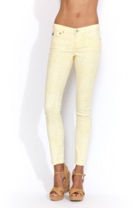 AG Adriano Goldschmied Ankle Legging Jean in Citron Snake