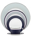 Special occasions shape up chic with the Mercer Drive creamer, featuring a geometric design in platinum-banded china. A modern balance of fun and formal from kate spade new york.