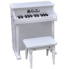 Schoenhut White 25 Key Traditional Spinet with Bench