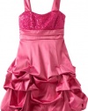 Ruby Rox Kids Girls 7-16 Sequin Top Pick Up Dress, Hot Pink, 8