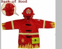 Kidorable Toddler/Little Kid Fireman Raincoat, Red, 5-6