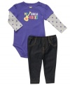 She'll be her uncle's favorite in this rocking bodysuit and pants set from Carter's.