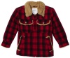 Levi's Boys 2-7 Brushed Plaid Jacket, Ruby Red, 6