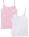 Calvin Klein Girls 2-6x 2 Pack Cami,White And Pink,XS(4/5)