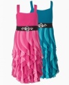 Do the twist. She'll love the flowing style of these corkscrew dresses from Bloome. (Clearance)