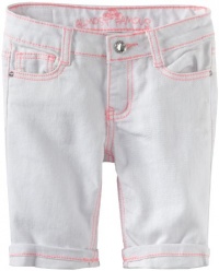 Almost Famous Girls 7-16 Cuffed Bermuda, White Denim, 10