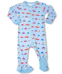 Leveret Footed Boat Design Pajama Sleeper 100% Cotton (Size 6M-5T)