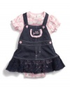 GUESS Bodysuit and Jumper Set, INDIGO (3/6M)