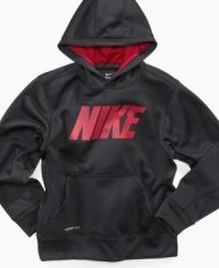 Athletic-wear at its very best. He'll wear his classic Nike hoodie on and off the track.