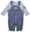 Guess Newborn Boys 2Pc Top & Overall Set (3/6M)